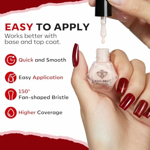 Hands showcasing beautiful nail art with Modelones nail polish.