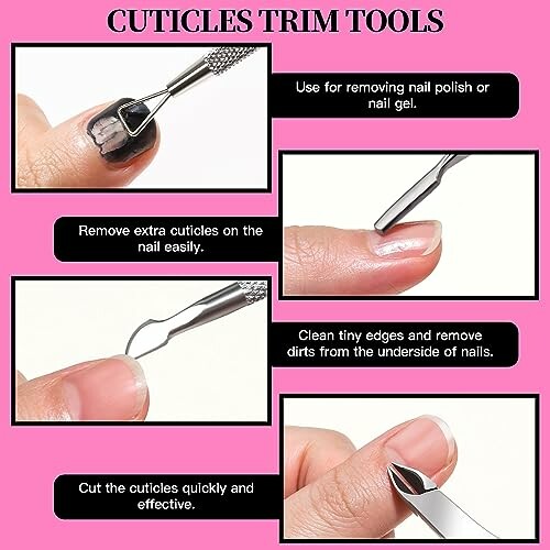 Guide to using cuticle trim tools with step-by-step instructions.