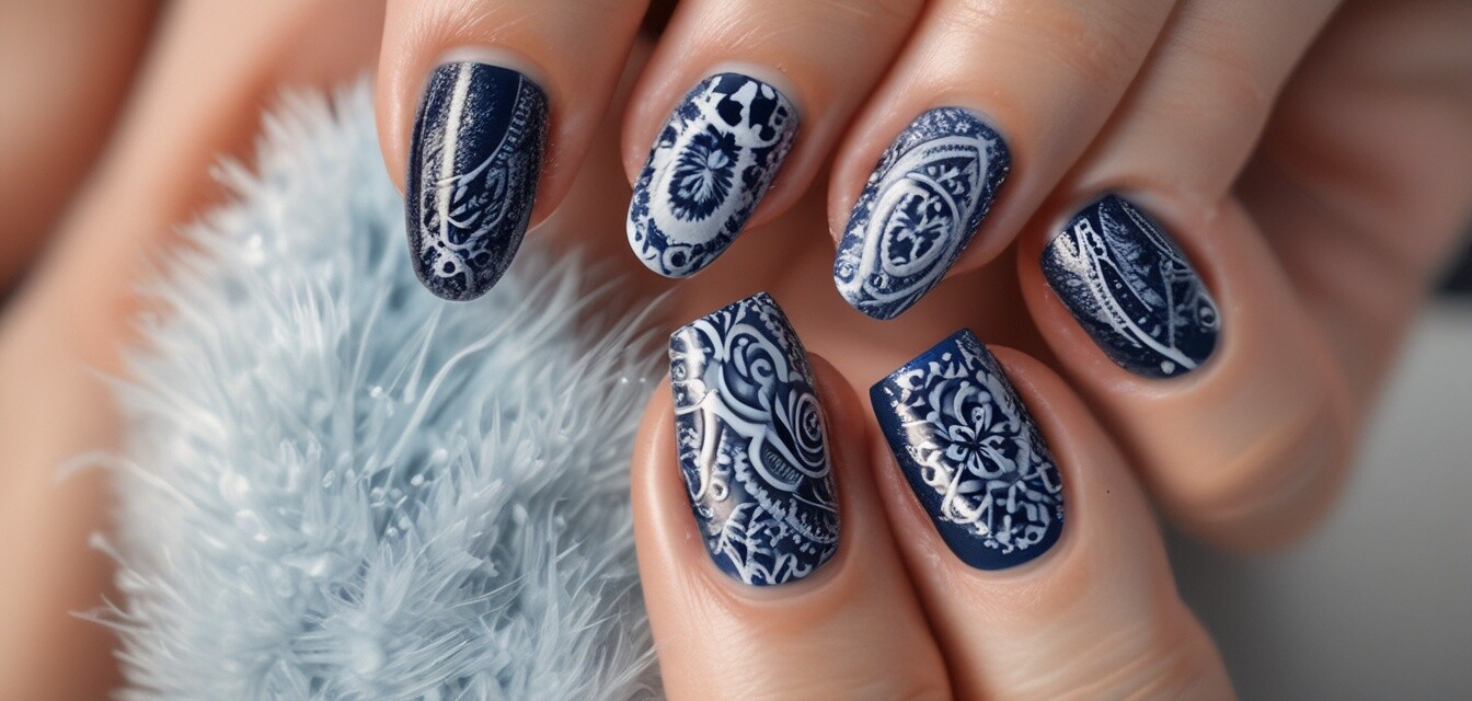 Intricately designed nails