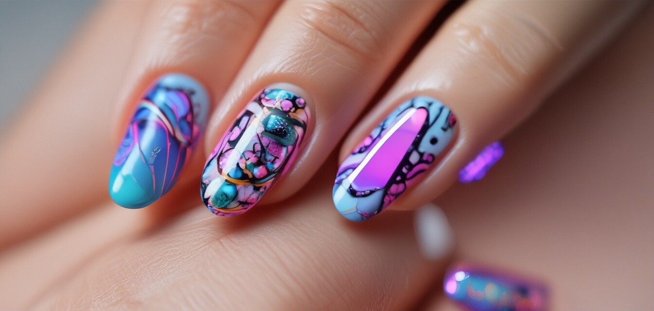 Diverse nail art designs inspired by influencers