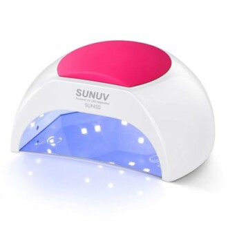 SUNUV LED nail lamp with red top and blue light inside