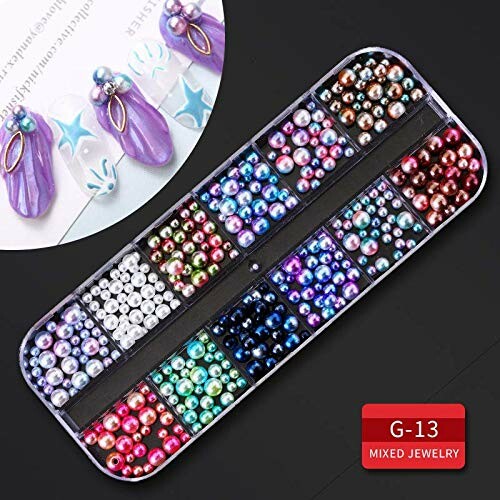Colorful mixed jewelry bead set with various sizes and types.